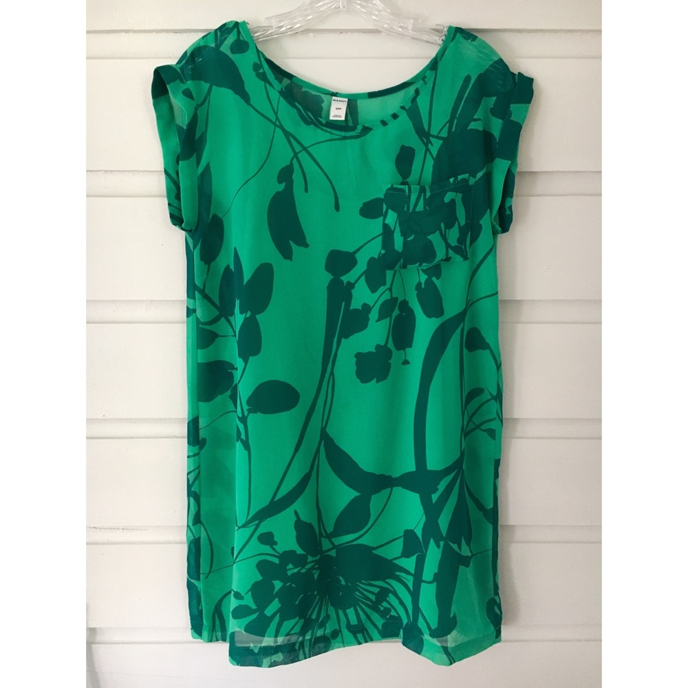 Green Printed Summer Shift Dress | Old Navy